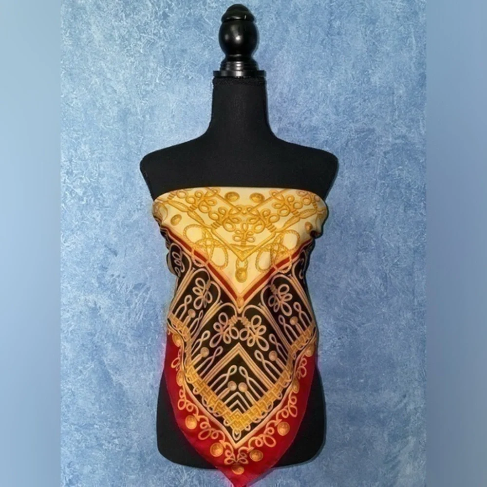 Vintage Made in Italy Chain Printed Scarf